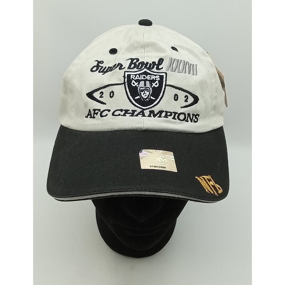 Vintage Oakland Raiders 2002 AFC Champs Super Bowl XXXVII Cap Adjustable